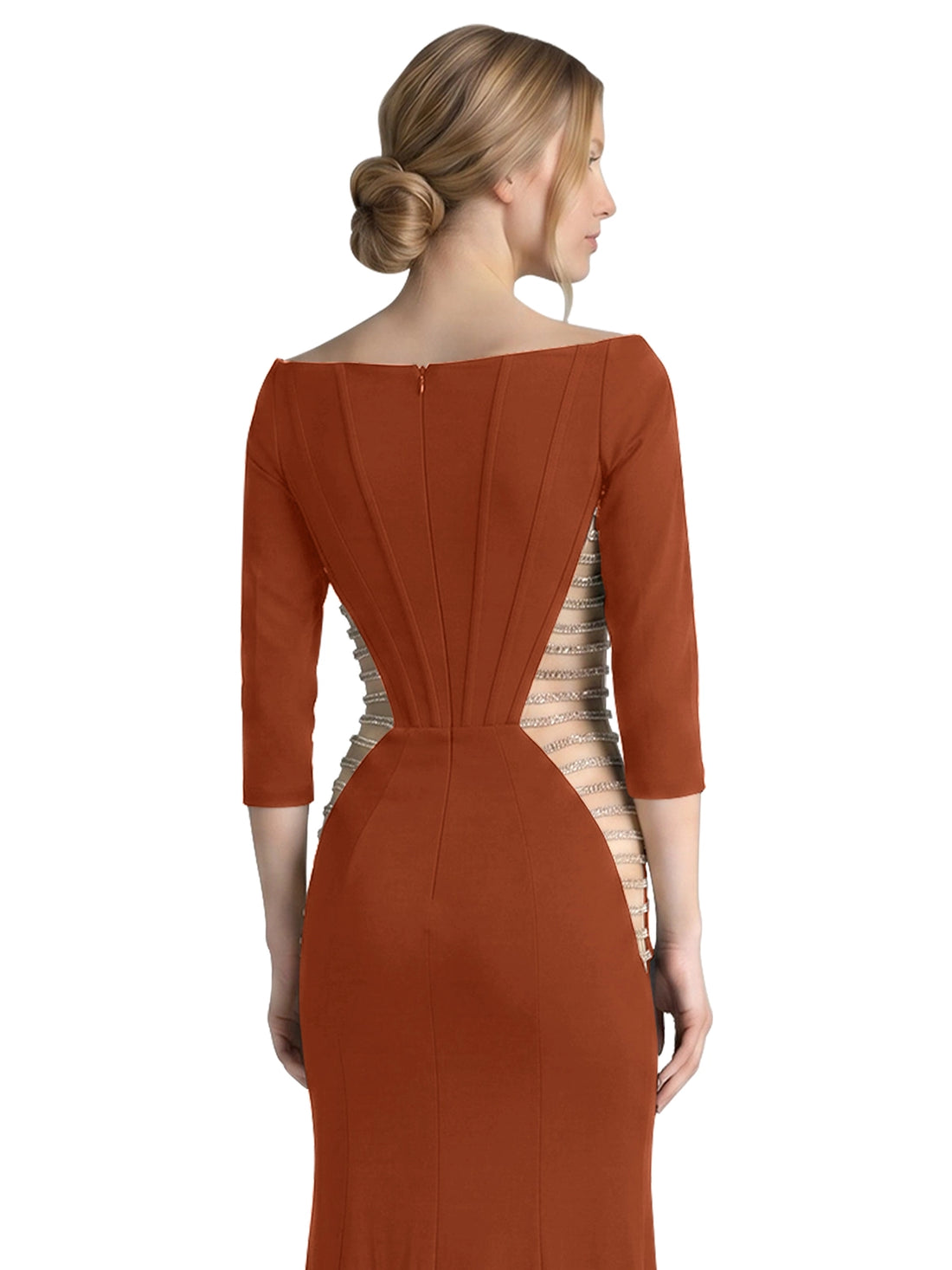 Side Cutout Slit Prom Dress 