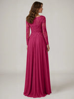 A-line Mother of the Bride Dress with Appliques