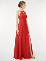Chiffon Bridesmaid Dress with Halter 