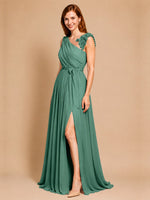 Chiffon Prom Dress with Appliques