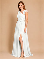 Chiffon Prom Dress with Appliques