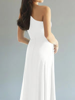 One-Shoulder Bridesmaid Dress with Slit