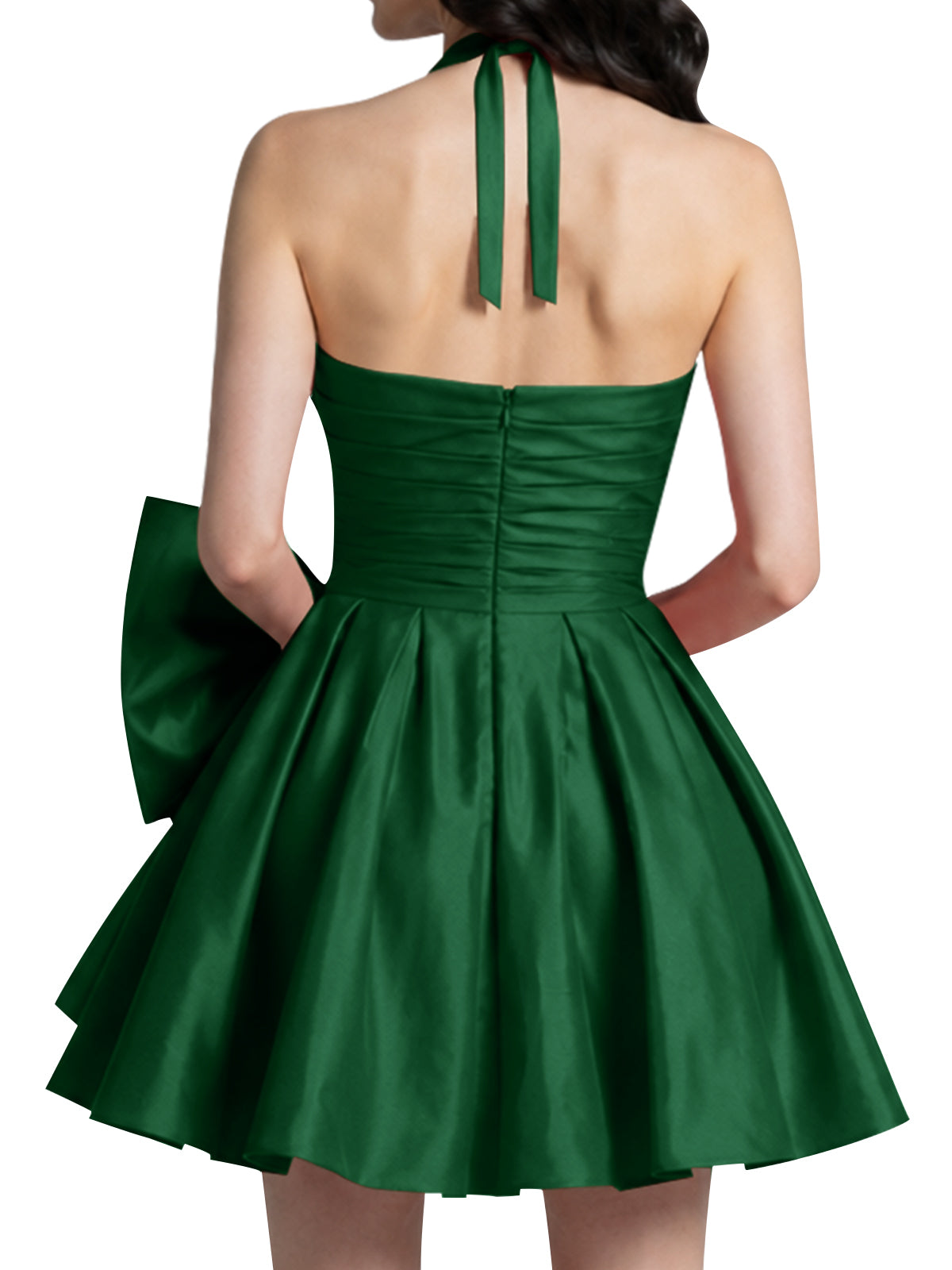 Halter Oversized Bow Mini Dress 