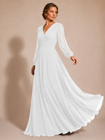 Chiffon Mother of the Bride Dress with Long Sleeves 