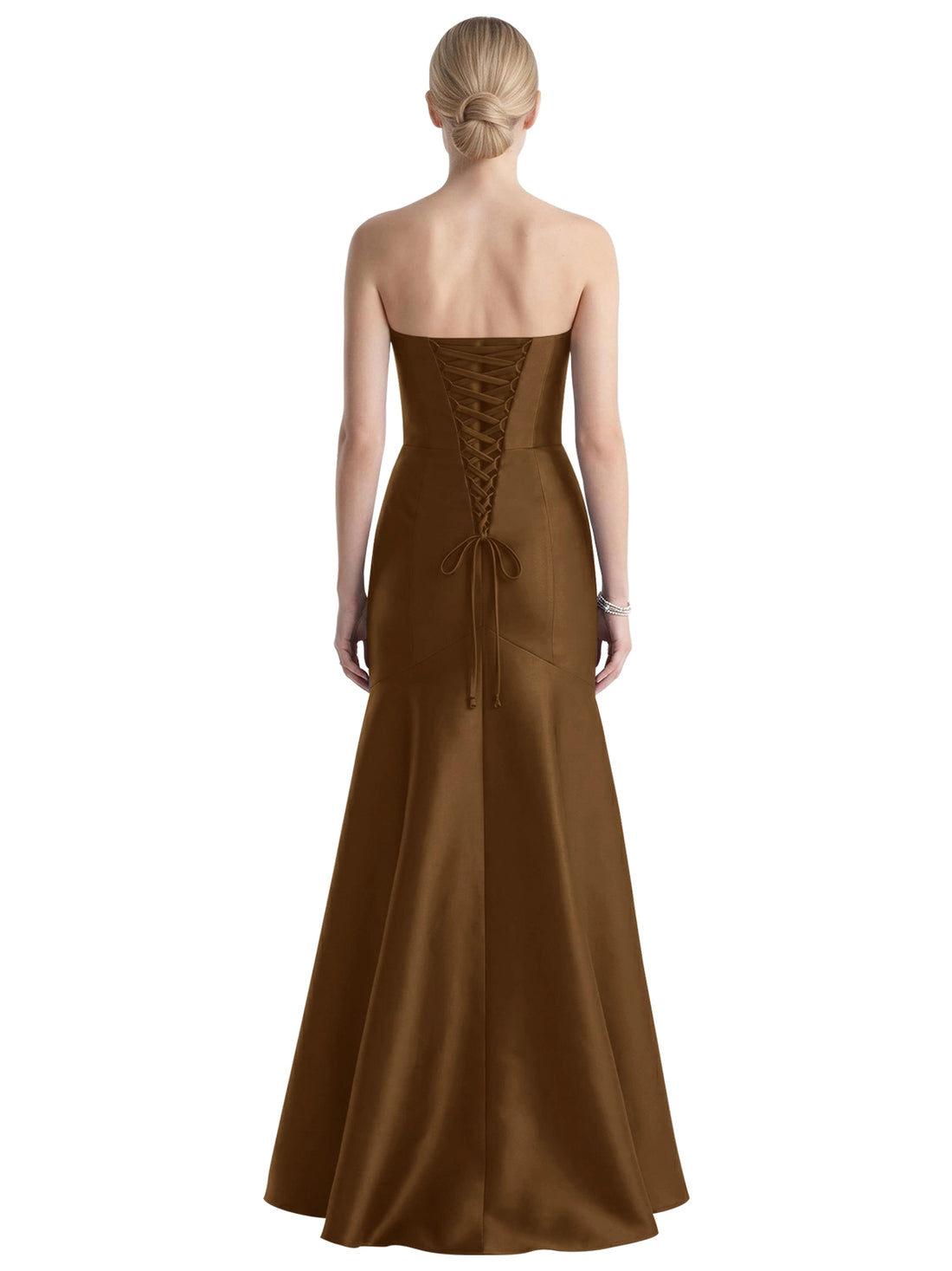 Strapless Ruched Bodice Prom Dress 