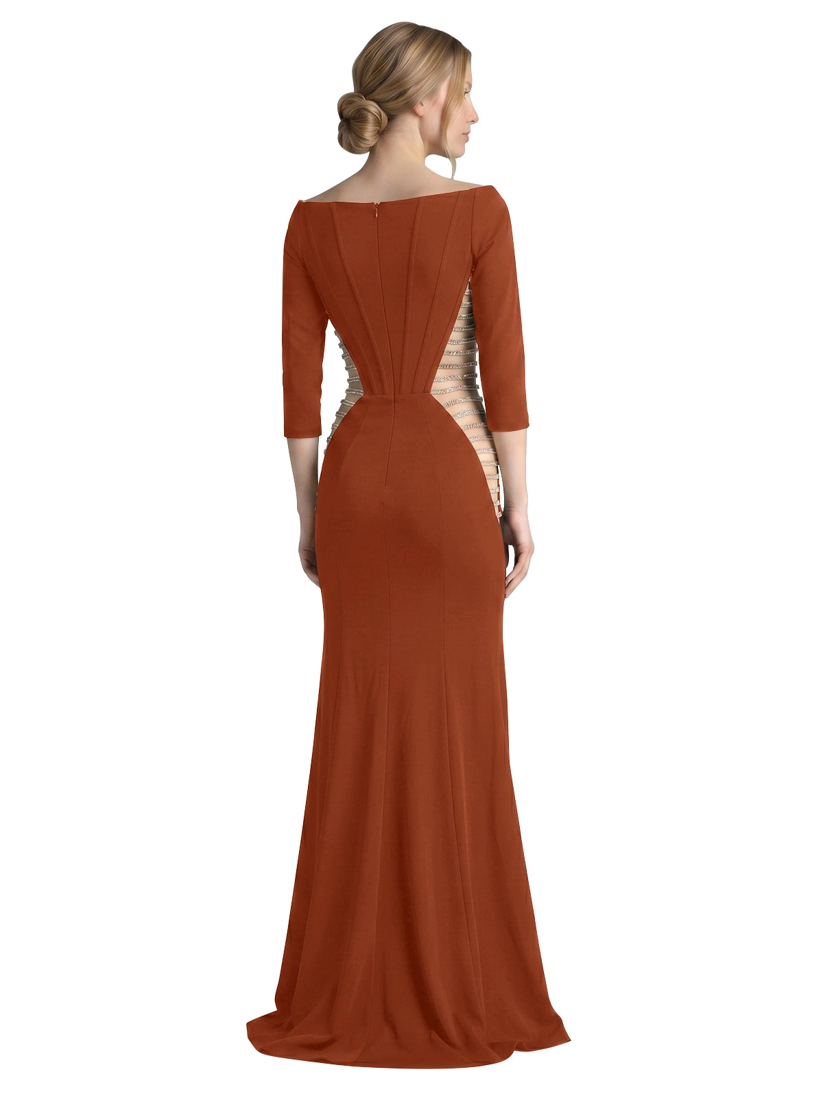 Side Cutout Slit Prom Dress 
