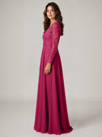 A-line Mother of the Bride Dress with Appliques