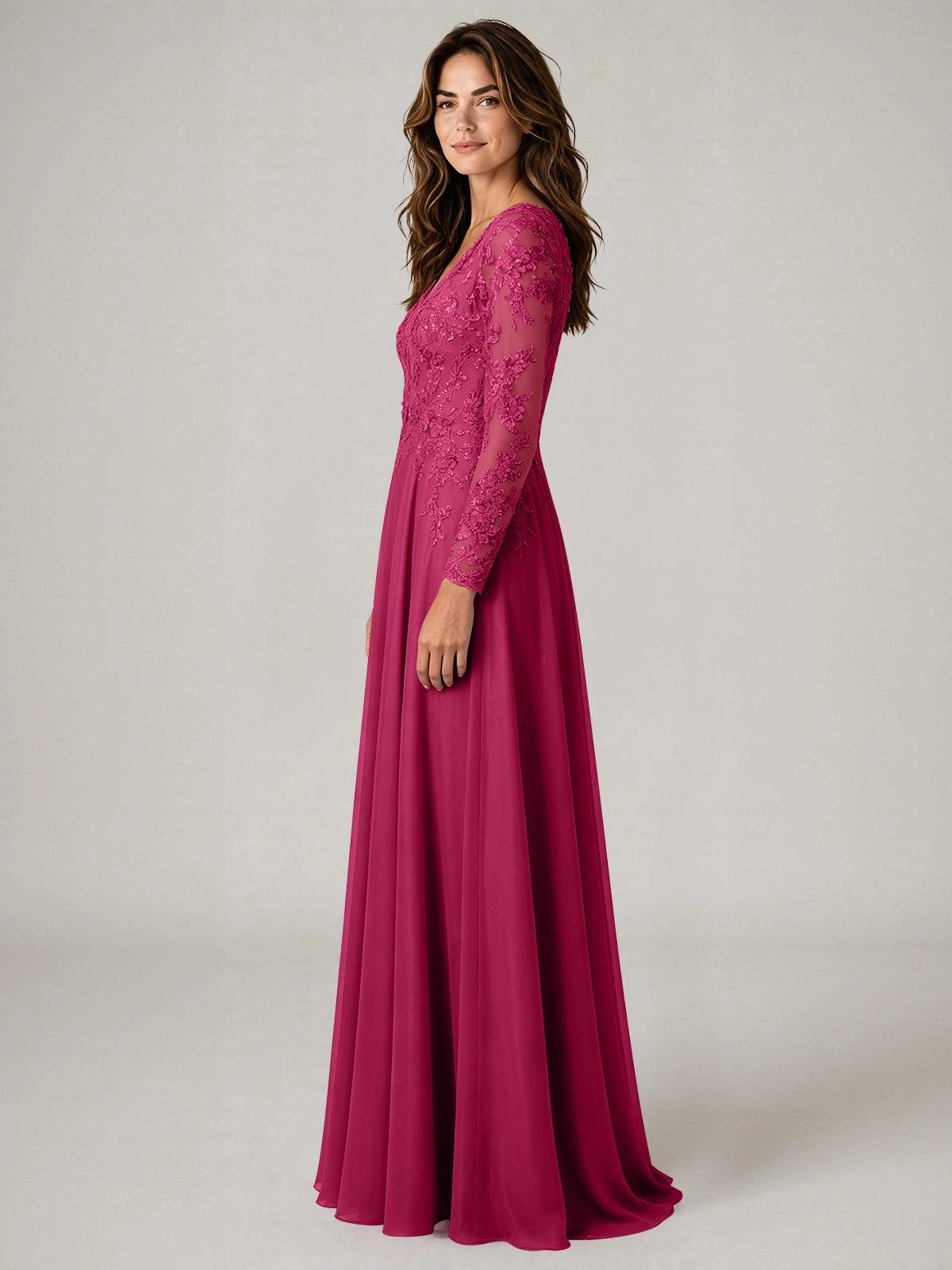 A-line Mother of the Bride Dress with Appliques