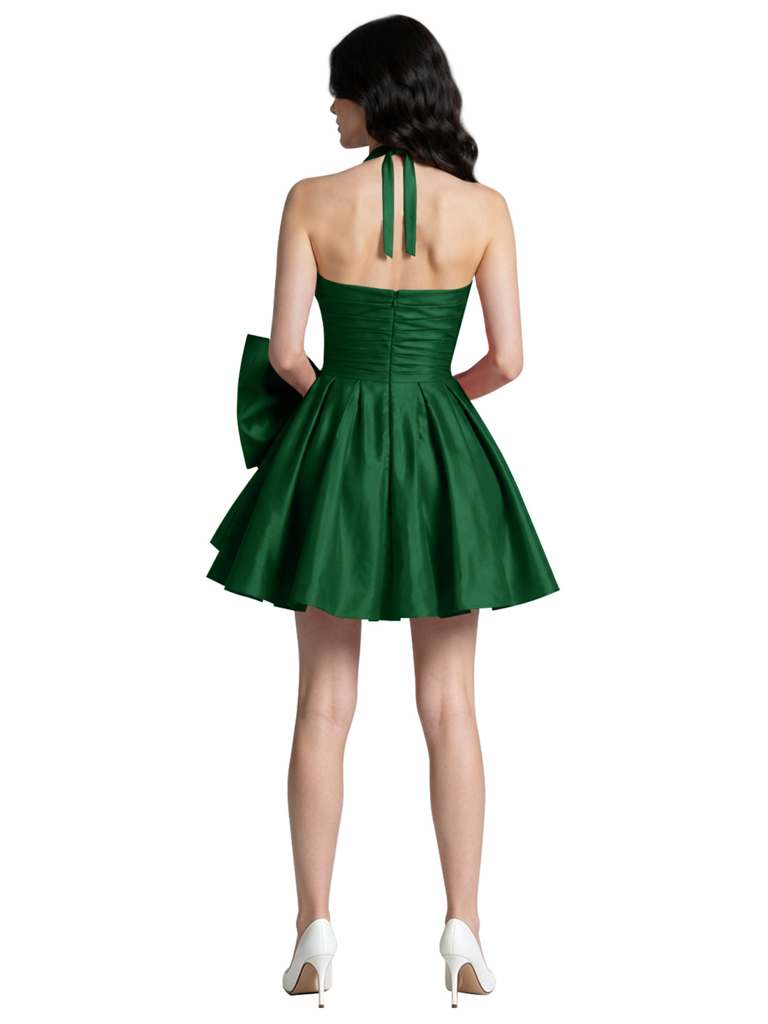 Halter Oversized Bow Mini Dress 