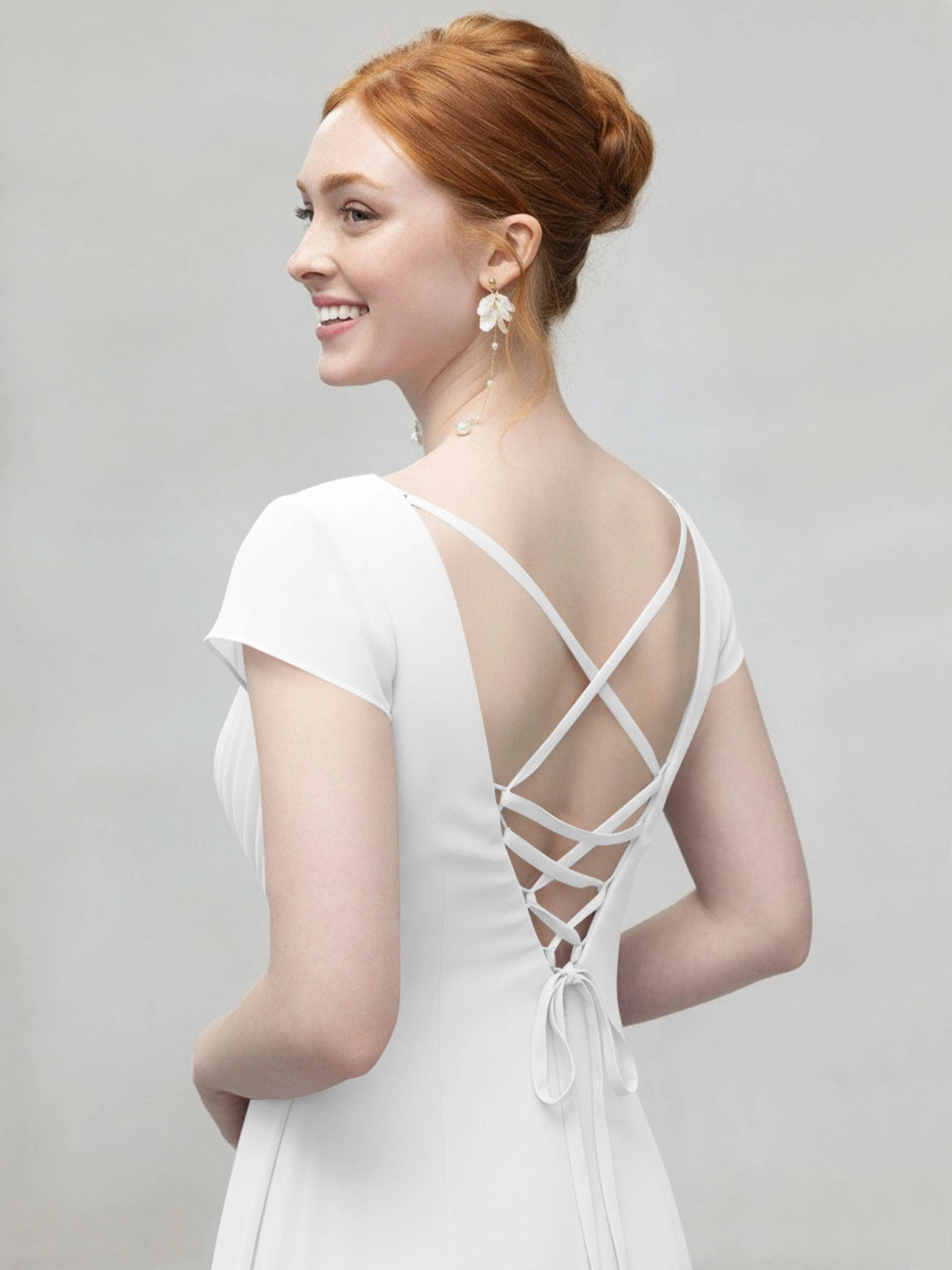 Flowy Ruffle Sheath Bridesmaid Dress 