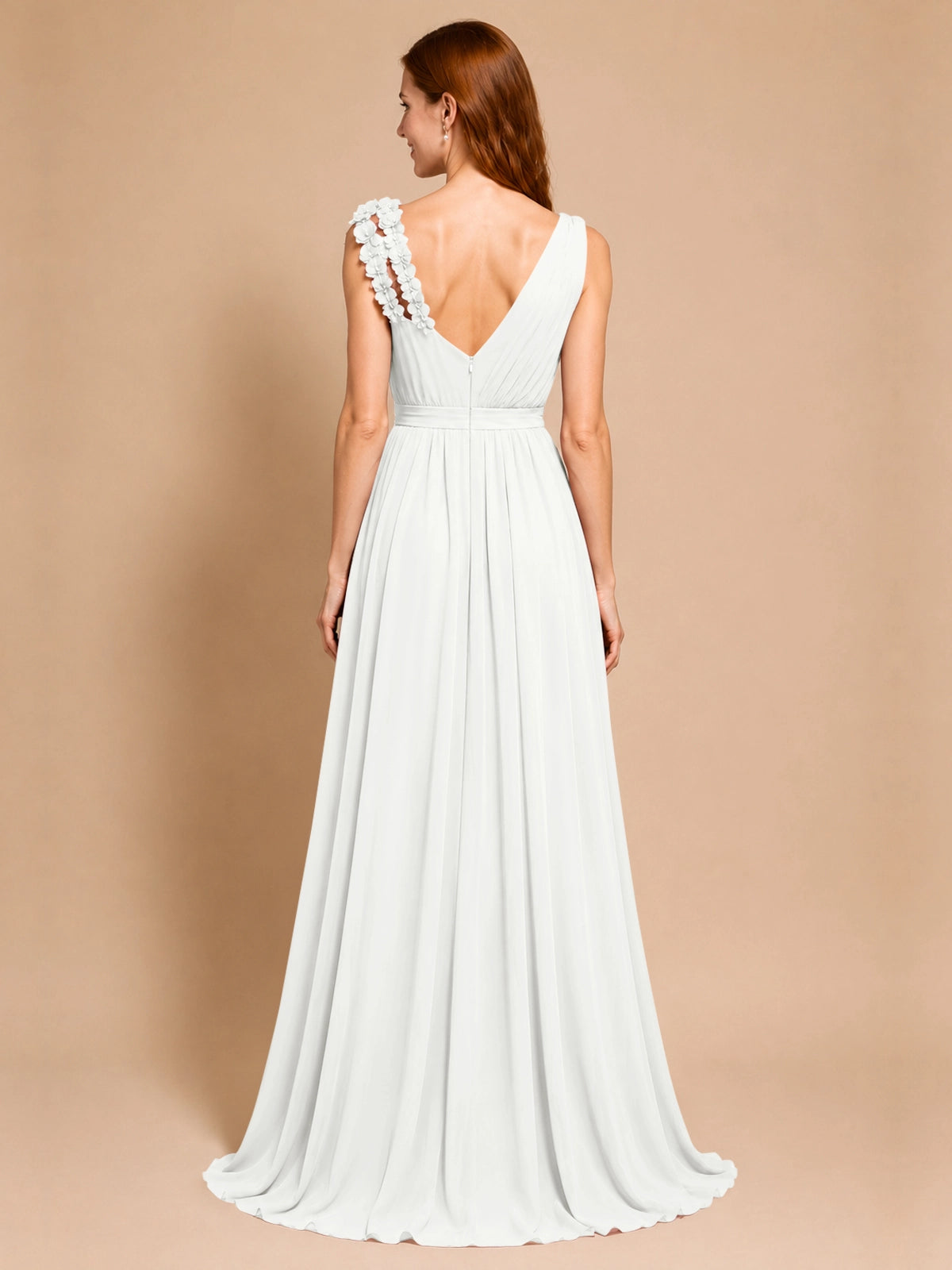 Chiffon Prom Dress with Appliques