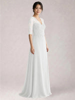 Lace Mother of the Bride Dress with Half Sleeves
