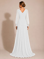 Chiffon Mother of the Bride Dress with Long Sleeves 