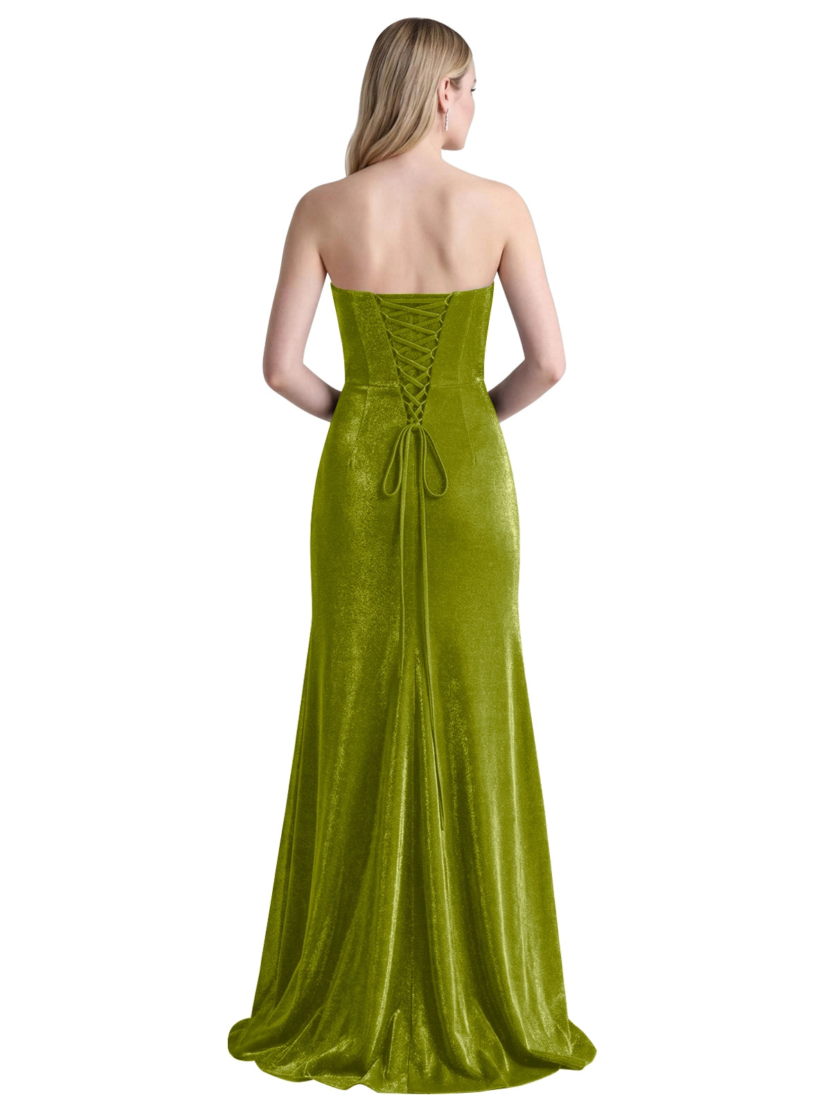 Velvet Prom Dress with Beaded Applique 