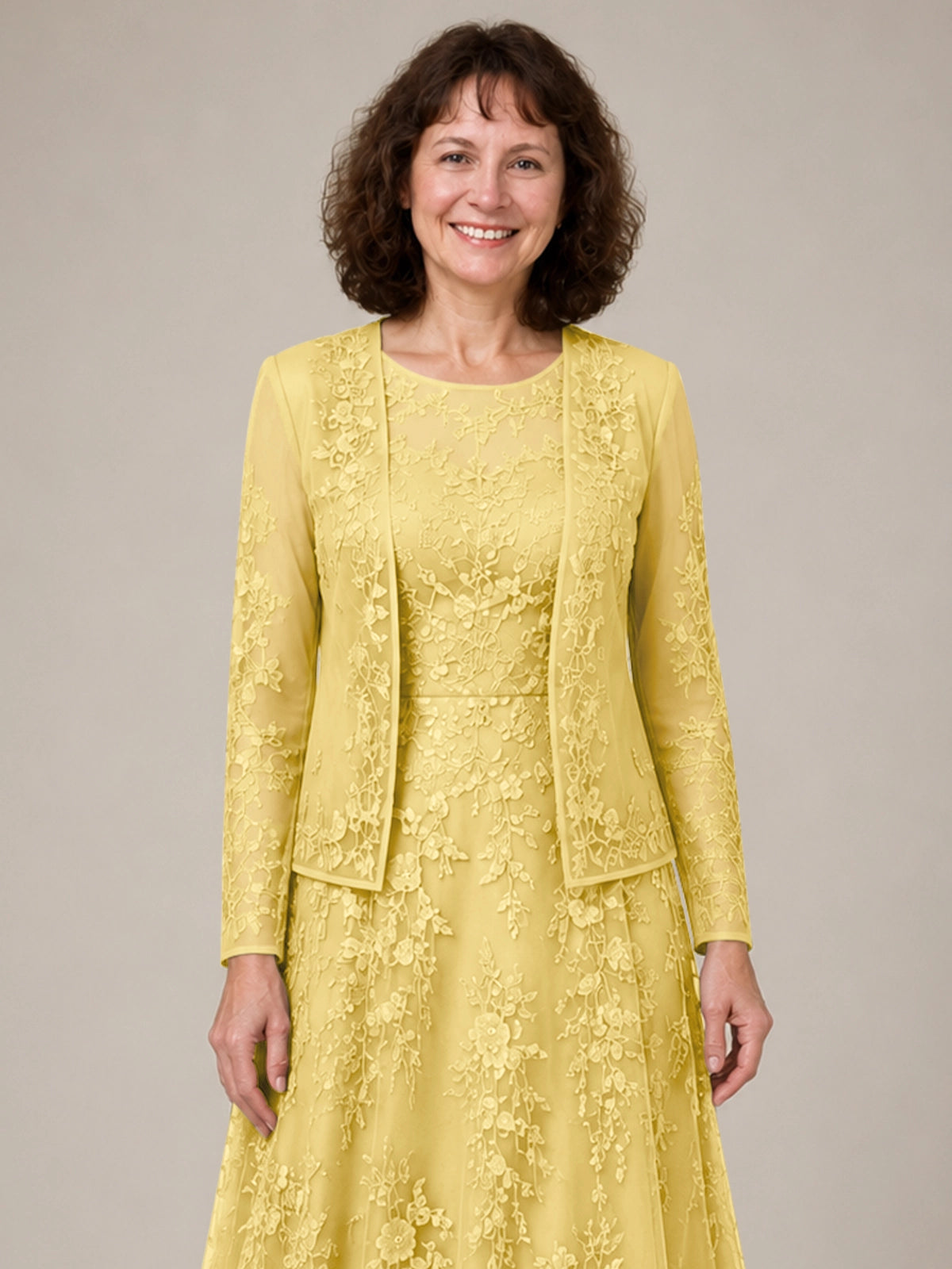 A-line Mother of the Bride Dress with Lace 