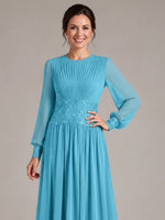 Chiffon Mother of the Bride Dress with Jewel Neckline 