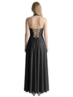 Halter Beaded Prom Dress 