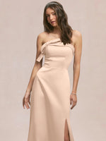 Satin Bow Accent Bridesmaid Dress 