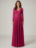 A-line Mother of the Bride Dress with Appliques