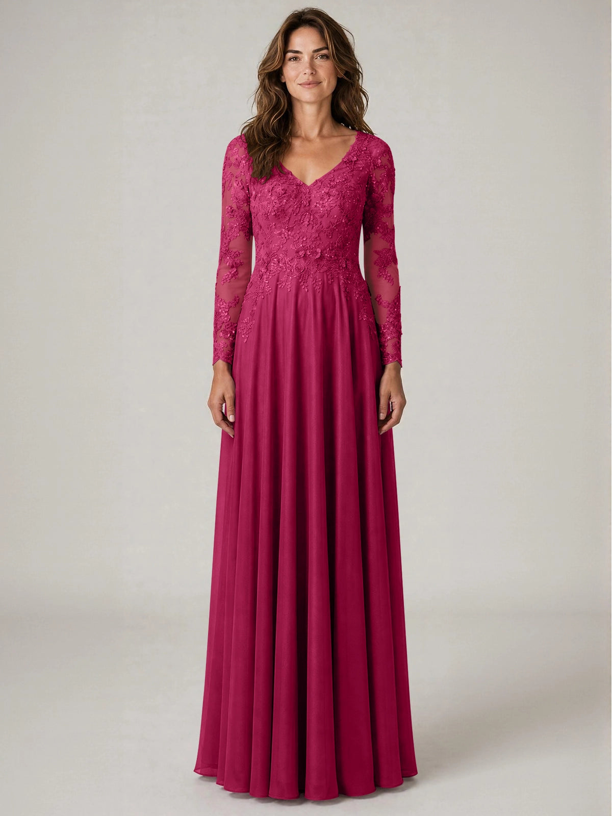 A-line Mother of the Bride Dress with Appliques