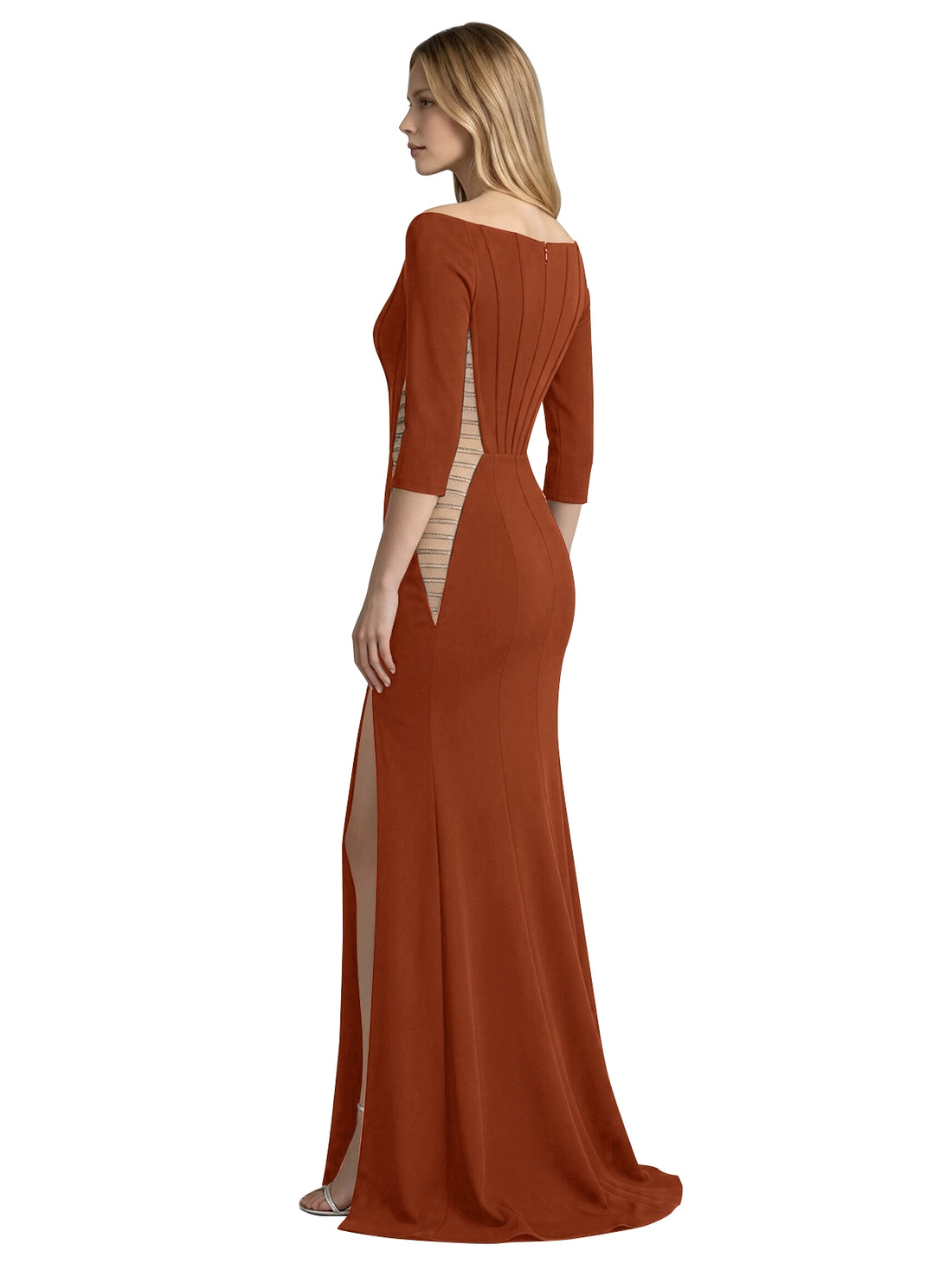 Side Cutout Slit Prom Dress 
