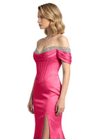 Corset Beaded Trumpet Prom Dress 