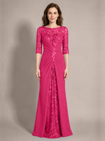 Lace Mother of the Bride Dress with Applique 
