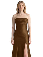 Strapless Ruched Bodice Prom Dress 