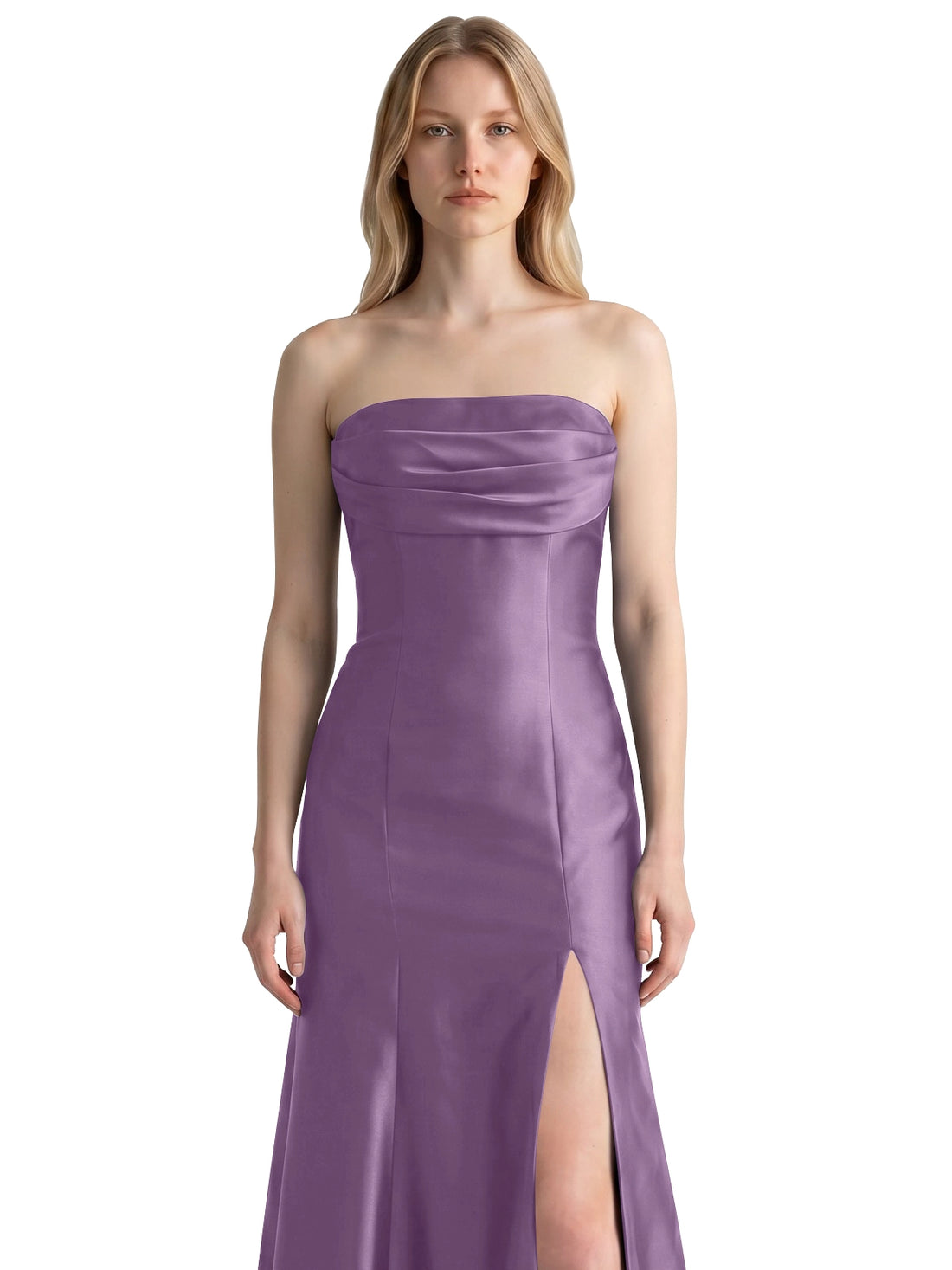 Strapless Ruched Bodice Prom Dress 
