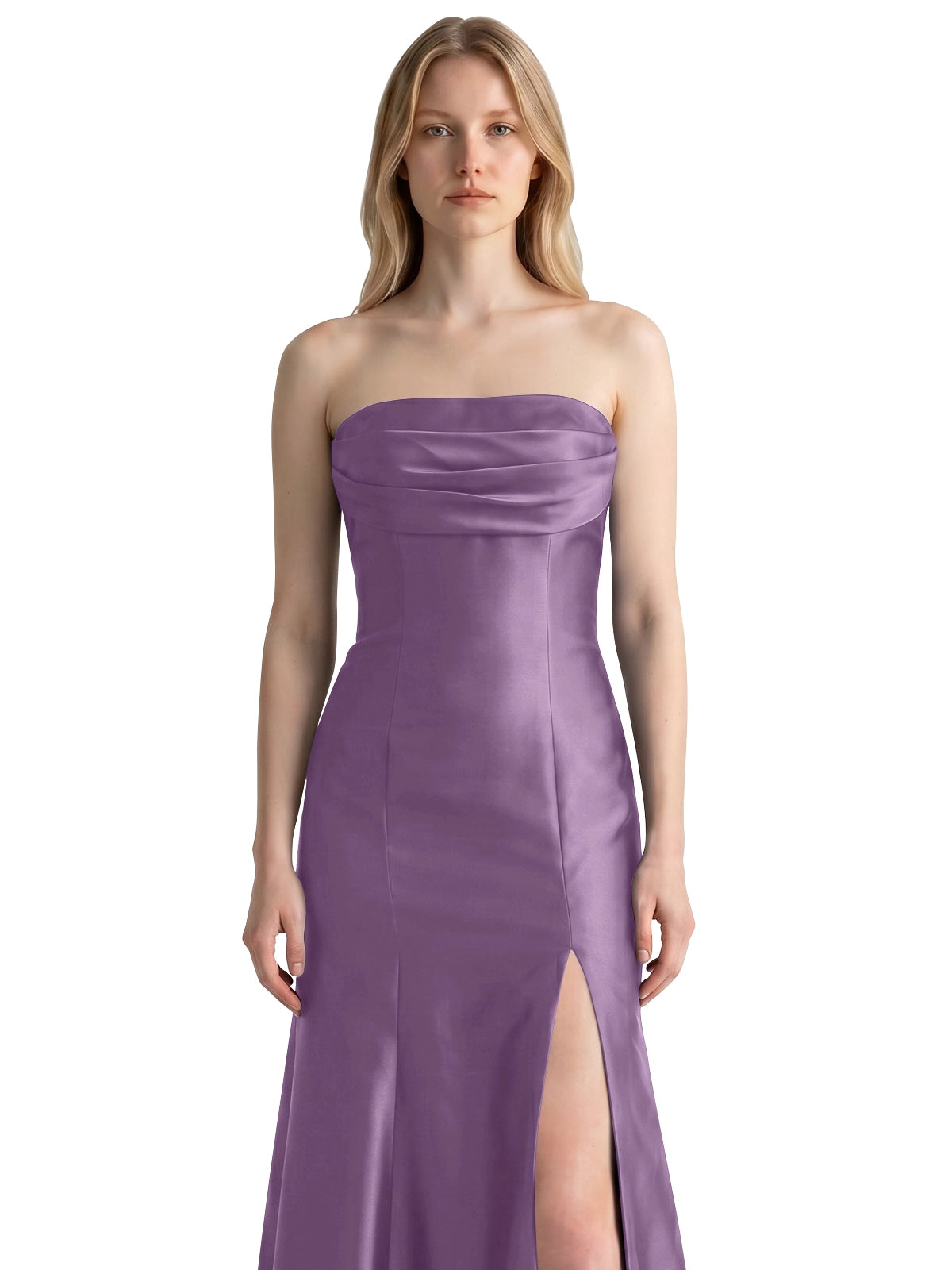 Strapless Ruched Bodice Prom Dress 