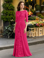 Lace Mother of the Bride Dress with Applique 