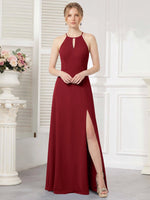 Chiffon Bridesmaid Dress with Halter 