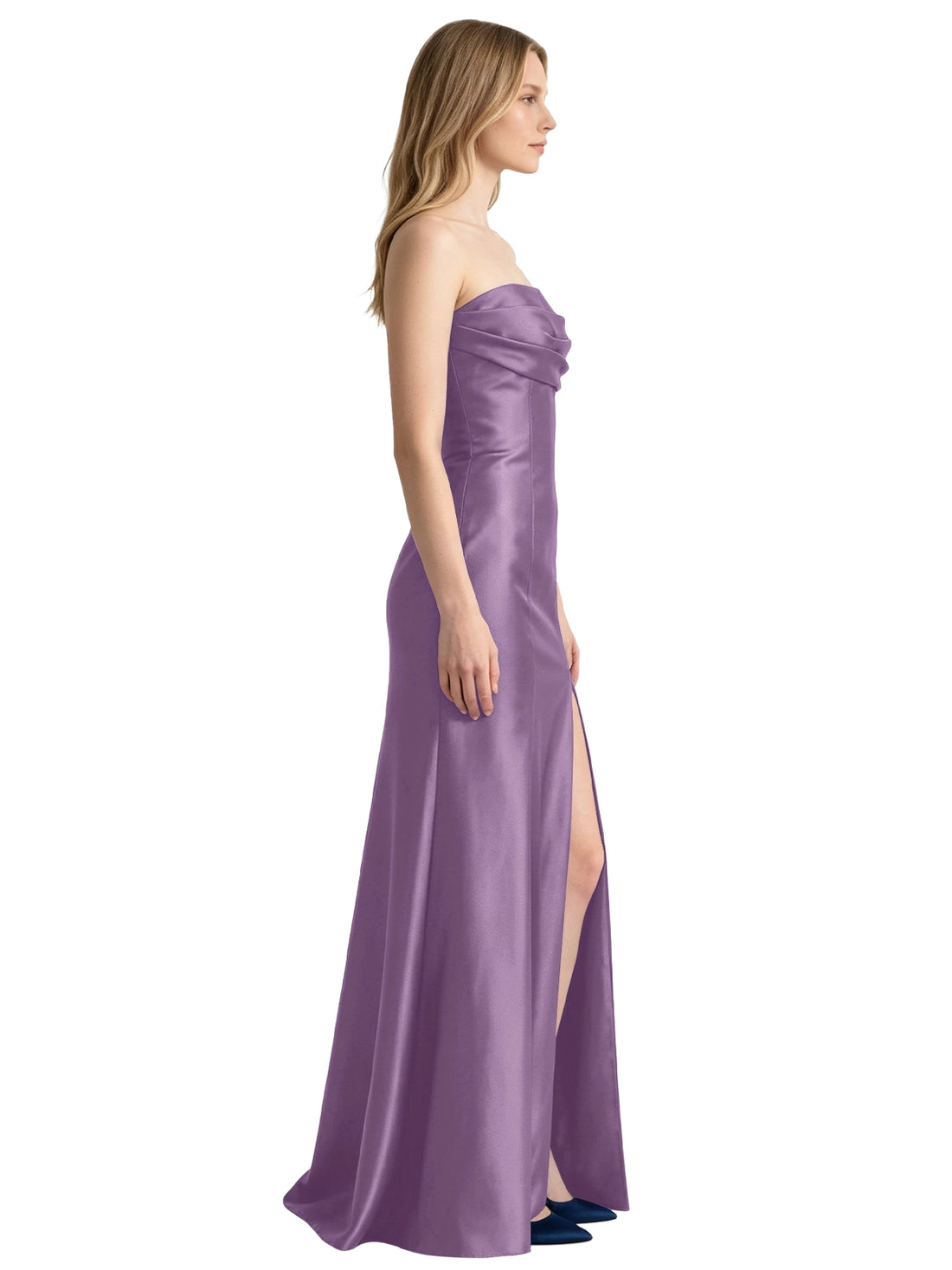 Strapless Ruched Bodice Prom Dress 