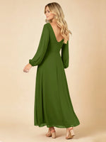 A-line Bridesmaid Dress with Long Sleeves 