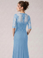 Lace Mother of the Bride Dress with Half Sleeves