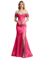 Corset Beaded Trumpet Prom Dress 
