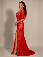 Mermaid Mother of the Bride Dress with V-neck 