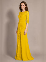 Lace Mother of the Bride Dress with Applique 