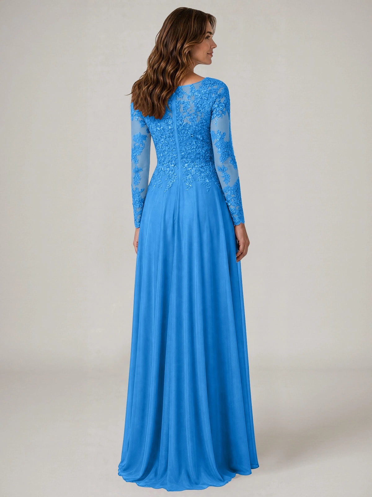 A-line Mother of the Bride Dress with Appliques