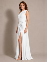 One-Shoulder Prom Dress with Slit