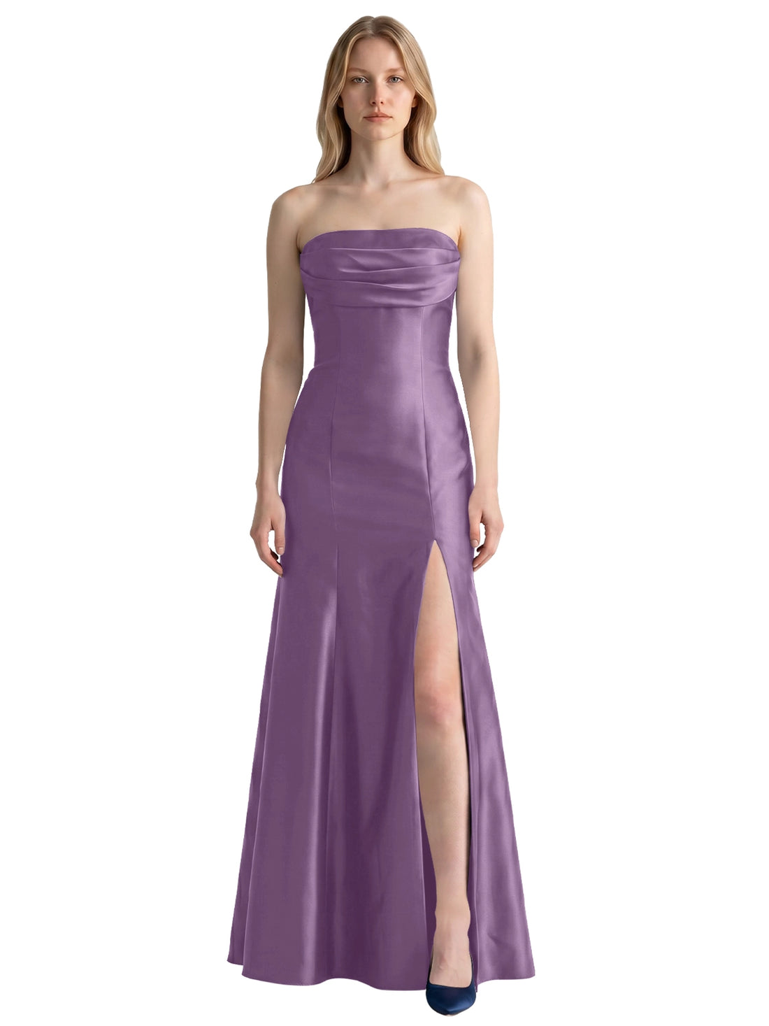 Strapless Ruched Bodice Prom Dress 
