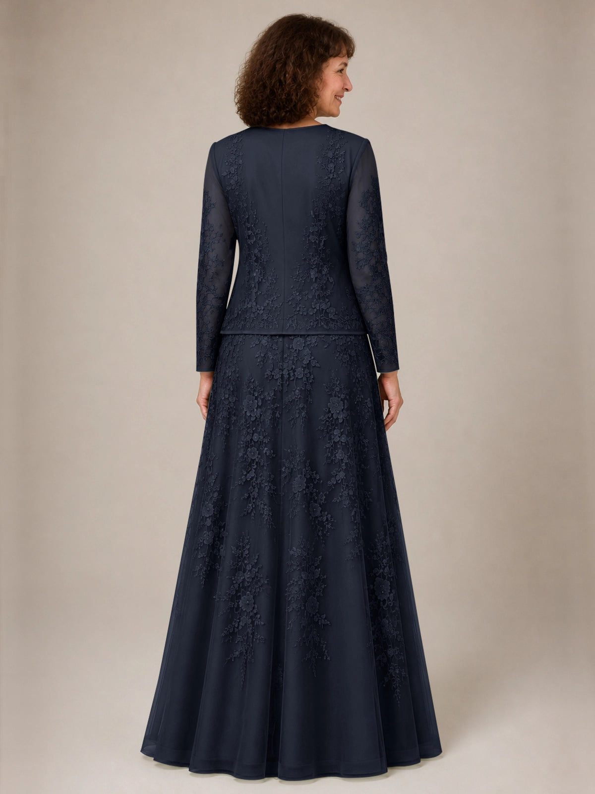 A-line Mother of the Bride Dress with Lace 