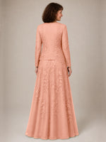 A-line Mother of the Bride Dress with Lace 