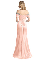Corset Beaded Trumpet Prom Dress 