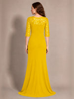Lace Mother of the Bride Dress with Applique 