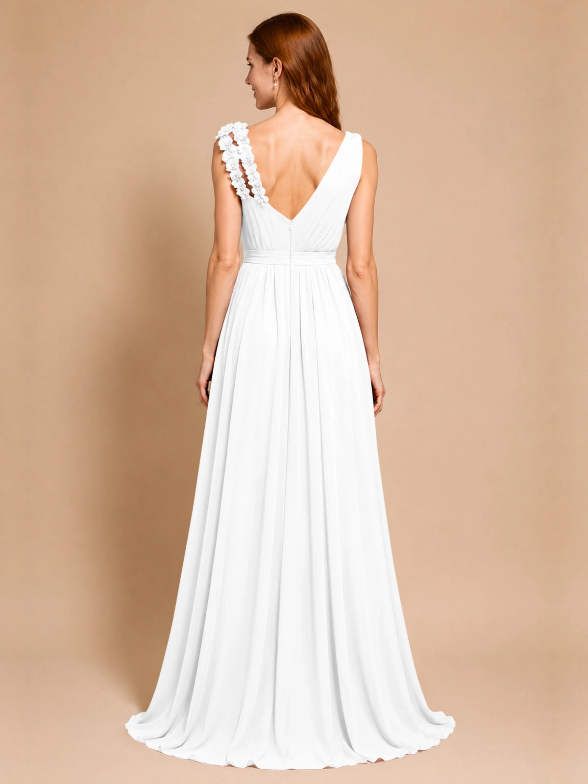 Chiffon Prom Dress with Appliques