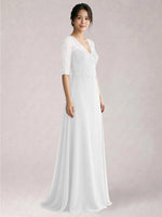 Lace Mother of the Bride Dress with Half Sleeves
