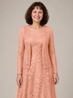 A-line Mother of the Bride Dress with Lace 
