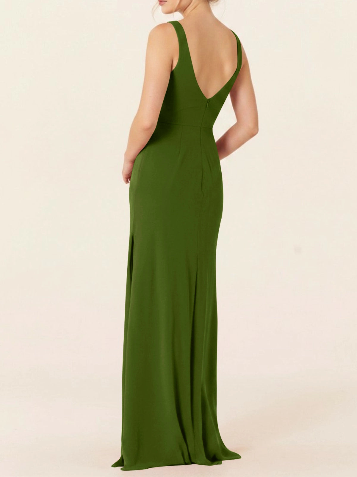 Chiffon Bridesmaid Dress with Slit 