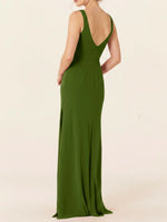 Chiffon Bridesmaid Dress with Slit 
